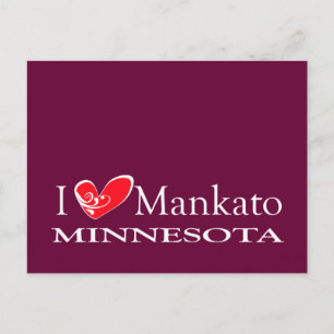 Cartão Postal Eu Adoro Mankato Minnesota