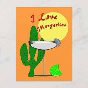 Cartão Postal Eu adoro margaritas — Margarita Amava T-Shirts