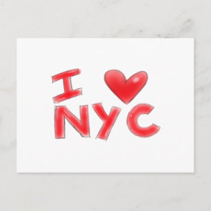 Cartão Postal Eu Adoro NYC Clássico