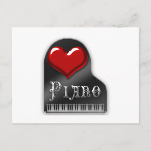 Cartão Postal Eu Adoro Piano