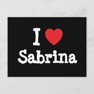 Cartão Postal Eu adoro Sabrina Heart-Shirt