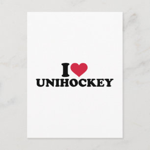 Cartão Postal Eu adoro Unihockey
