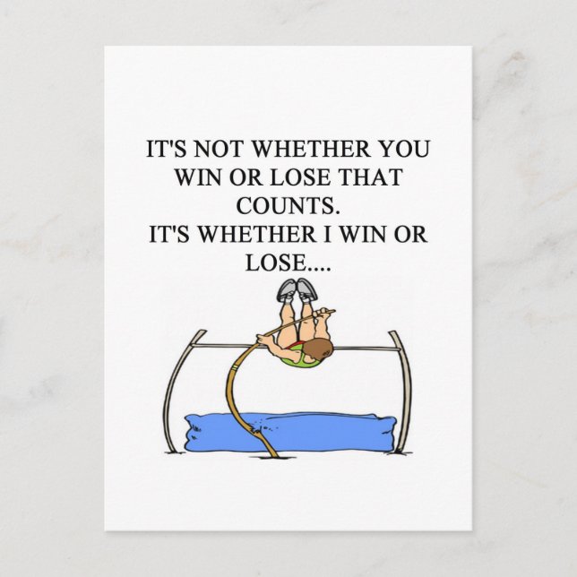 Cartão Postal eu adoro vaulting de vara (Frente)