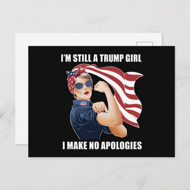 Cartão Postal Eu ainda sou uma Trump Girl que eu não faço descul (Frente/Verso)