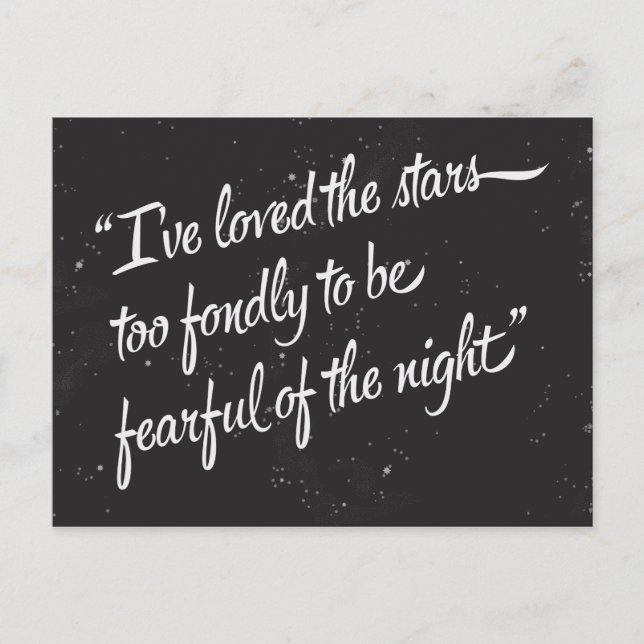 Cartão Postal Eu amei as estrelas (Frente)