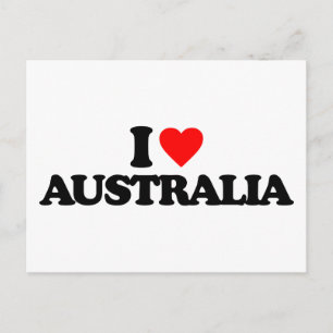 CARTÃO POSTAL EU AMO A AUSTRÁLIA
