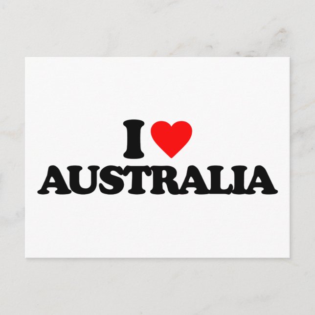 CARTÃO POSTAL EU AMO A AUSTRÁLIA (Frente)