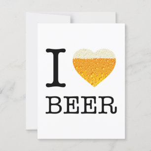 Cartão Postal Eu amo a Beer