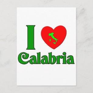 Cartão Postal Eu amo a Calábria Itália