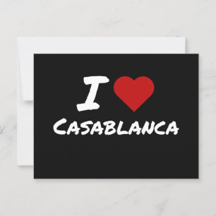 Cartão Postal Eu amo a cidade de Casablanca Marrocos 