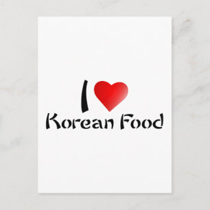 CARTÃO POSTAL EU AMO A COMIDA COREANA