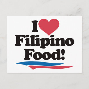 Cartão Postal Eu amo a Comida filipina