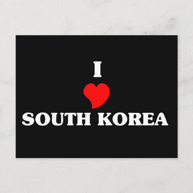 Cartão Postal Eu amo a Coreia do Sul (Frente)