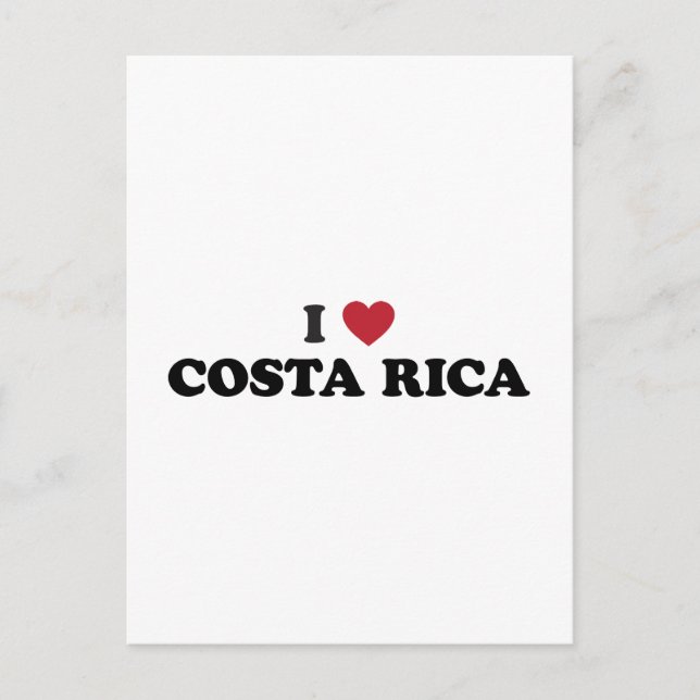 Cartão Postal Eu amo a Costa Rica (Frente)