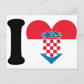 Cartão Postal Eu amo a Croácia