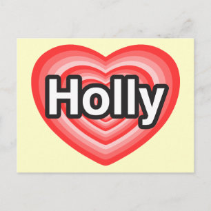 Cartão Postal Eu amo a Holly. Eu te amo Holly. Coração