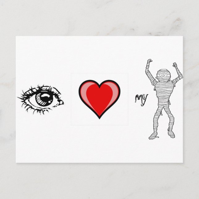 Cartão Postal Eu Amo a minha mãe (Frente)