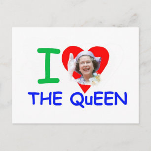 Cartão Postal Eu amo a Rainha - Rainha Elizabeth II