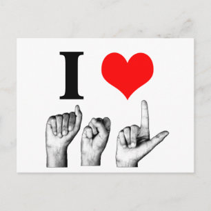 Cartão Postal Eu Amo A-S-L