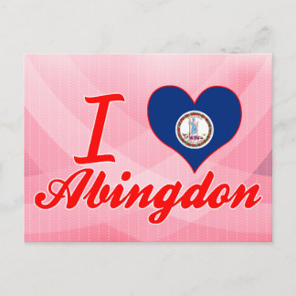 Cartão Postal Eu Amo Abingdon, Virgínia