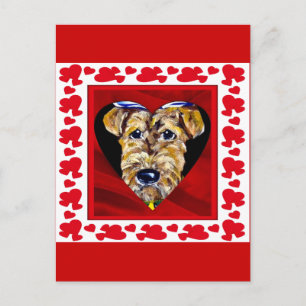 Cartão Postal Eu Amo Airedales
