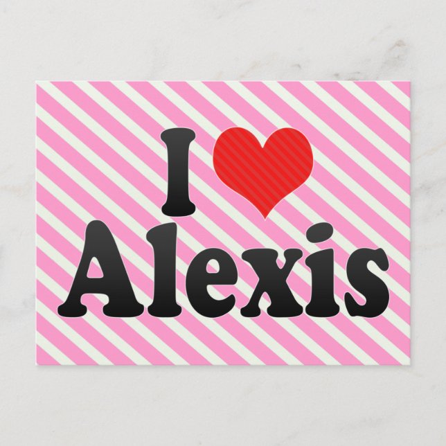 Cartão Postal Eu Amo Alexis (Frente)