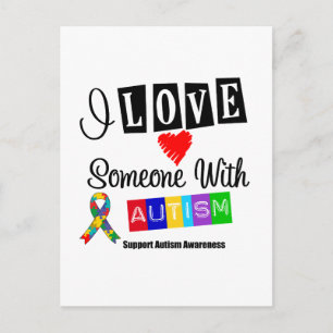 Cartão Postal Eu Amo Alguém Com Autismo
