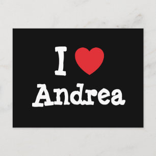 Cartão Postal Eu amo Andrea coração T-Shirt