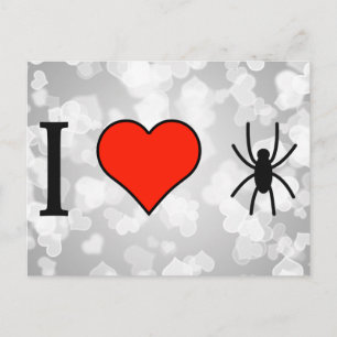 Cartão Postal Eu Amo Aranhas Pretas