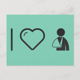 Cartão Postal Eu Amo Armas Quebradas