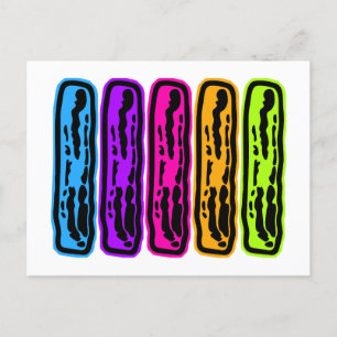 Cartão Postal Eu Amo As Fitas De Bacon Neon Bacon
