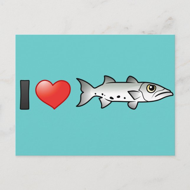 Cartão Postal Eu Amo Barracuda (Frente)