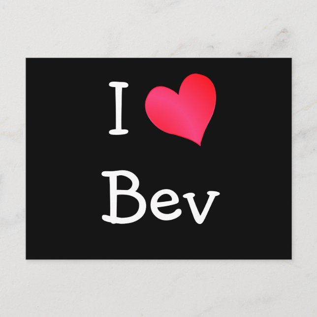 Cartão Postal Eu Amo Bev (Frente)