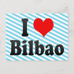 Cartão Postal Eu Amo Bilbao, Espanha