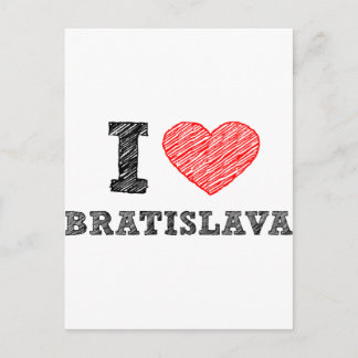 Cartão Postal Eu amo Bratislava