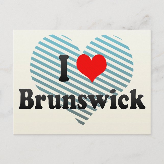 Cartão Postal Eu Amo Brunswick, Estados Unidos (Frente)