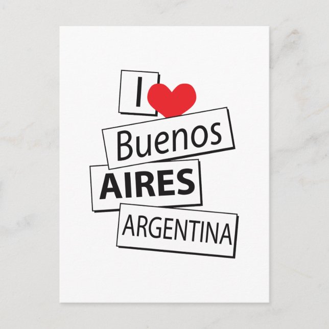 Cartão Postal Eu Amo Buenos Aires (Frente)
