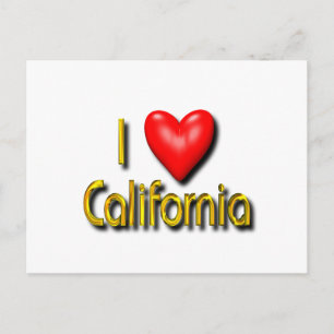 Cartão Postal Eu Amo Califórnia