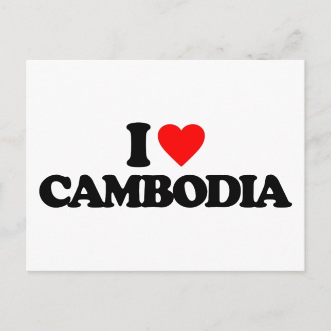 CARTÃO POSTAL EU AMO CAMBOJA (Frente)