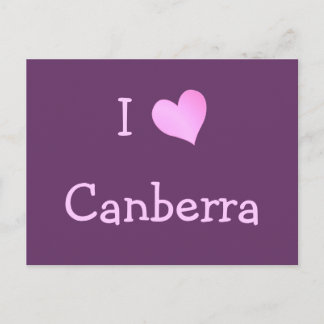 Cartão Postal Eu Amo Canberra