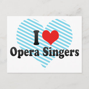 Cartão Postal Eu Amo Cantores De Ópera