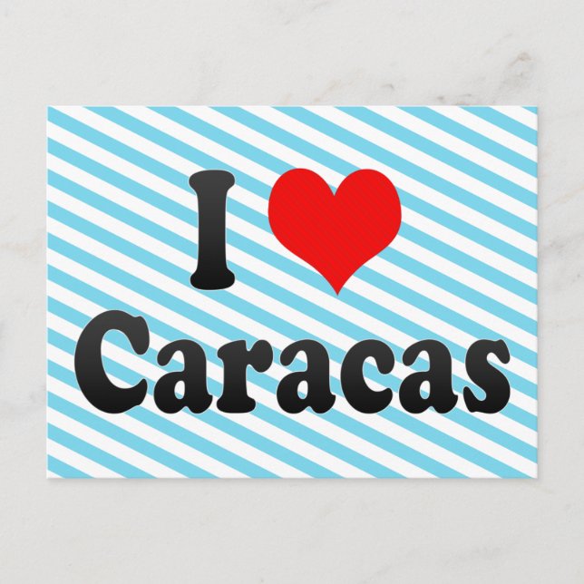 Cartão Postal Eu Amo Caracas, Venezuela (Frente)