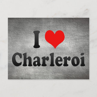 Cartão Postal Eu Amo Charleroi, Bélgica