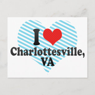 Cartão Postal Eu amo Charlottesville,+VA