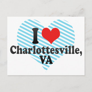 Cartão Postal Eu amo Charlottesville,+VA