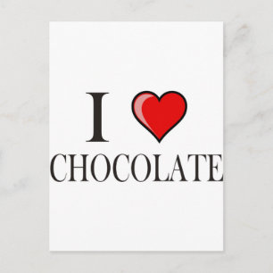 Cartão Postal Eu amo Chocolate