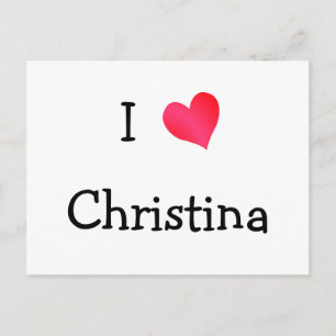 Cartão Postal Eu Amo Christina