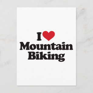 Cartão Postal Eu Amo Ciclismo de Montanha