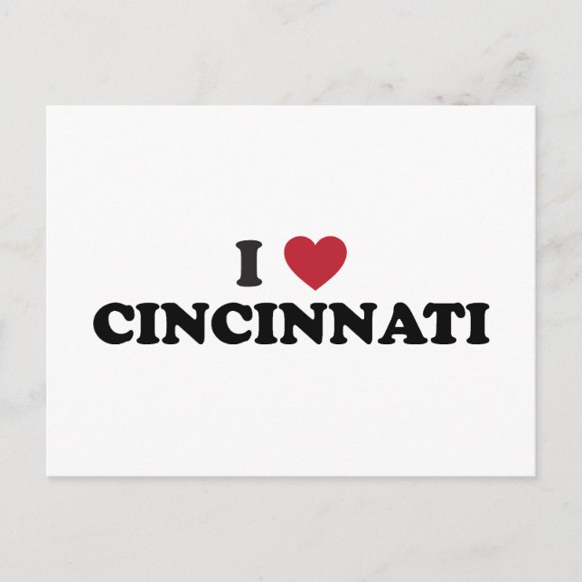 Cartão Postal Eu amo Cincinnati Ohio (Frente)