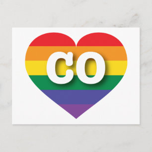 Cartão Postal Eu amo Colorado Orgulho gay